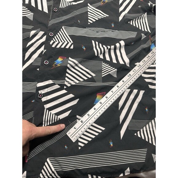 Dixxon Flannel Black White Church Music Button Shirt Short Sleeve 5XL *READ - Picture 2 of 11